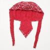 Trifong Bandana Cap Red Cotton Paisley Pirate Hat Quick Dry Sweat Wicking Breathable Summer UV Protection Doo Rag Inner Cap Bicycle Helmet Anti-UV