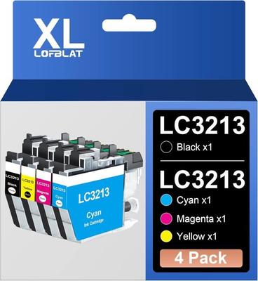 Cartuchos de tinta - LOFBLAT - LC3213 XL - Compatible Brother - 4 piezas - 400 páginas por cartucho