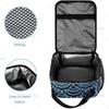 Marineblaue Welle Wiederverwendbare Tragbare Lunchtasche für Frauen Männer Isolierte Lunchbox mit Reißverschluss Kühltasche für Arbeit Picknick Camping