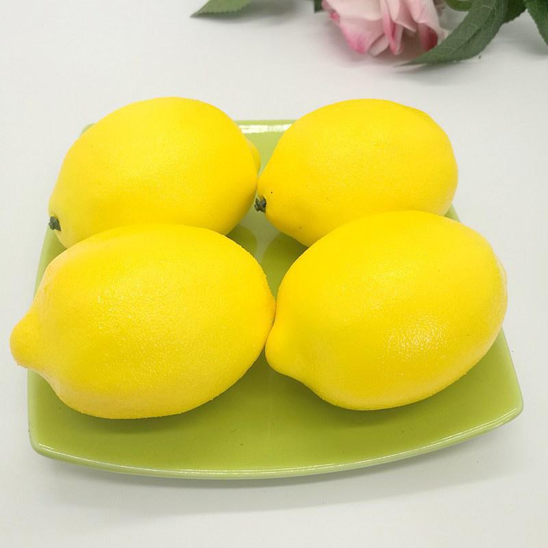 10pcs Artificial Fruit Lemon Lifelike Faux Foam Fruits Home Table Decoration Photography Props Imitation Fruits Model Simulation