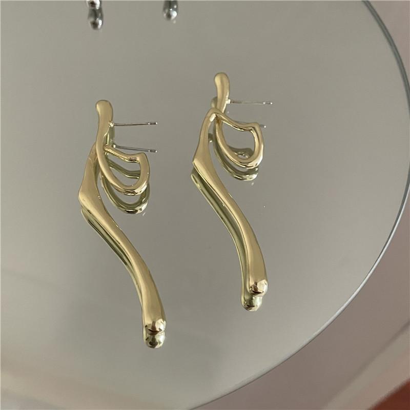 Trend Plain Circle Circle Earrings Ins Style Simple Retro Personalized Earrings Fashion Versatile Temperament Earrings Women