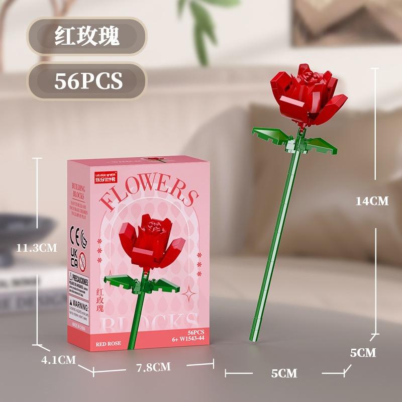 Bouquet Flower Mini Particle Blocks Flowers Model Micro Building Bricks Creative Desk Decor For Adults Toys for Children