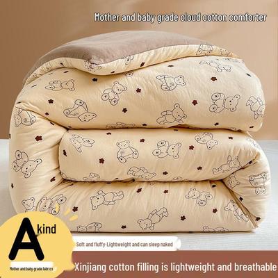 Xinjiang Cotton Quilt: Thick Cartoon Bedding for Children & Students