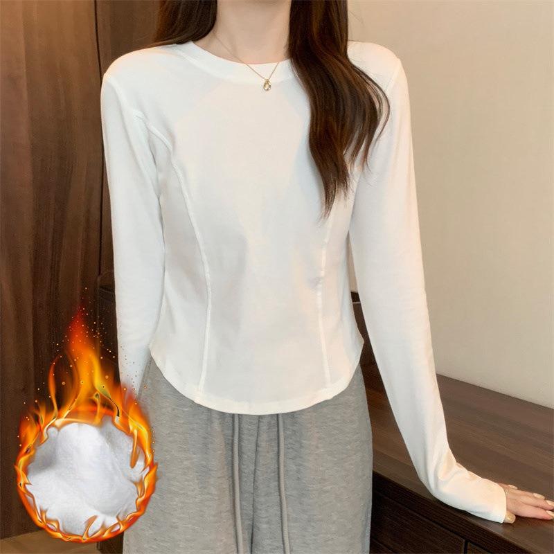 Dámské tričko s dlouhým rukávem krátký top