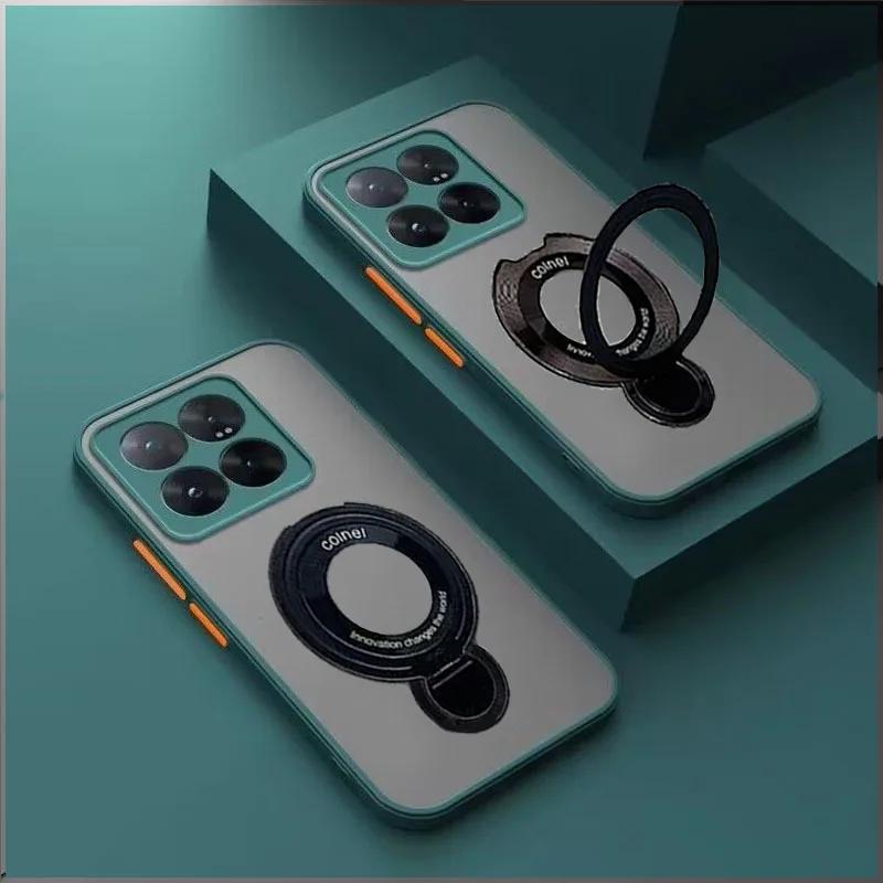 

Luxury Magnetic Holder Shockproof Phone Case For Xiaomi 14T 14 13 12T Poco X6 F6 M6 Pro For Magsafe Funda Stand Protector Cover For xiaomi 14T