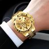 Stainless Steel Watchband Men Wristwatch Casual Business Watch Creative Quartz Watch
