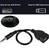 3.5mm Car AUX Audio Cable To USB Audio Cable Car Electronics for Play Music Black Car Audio Cable USB Headphone Converter