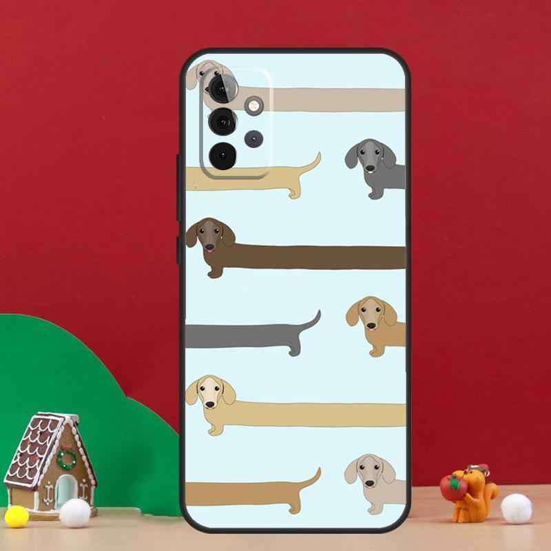 Cute Dachshund Sausage Dog Case For Samsung Galaxy A36 A56 A06 A13 A53 A32 A12 A22 A52 A35 A17 A16 A55 A15 A54 A34 A14
