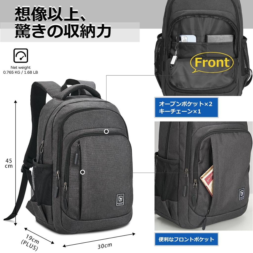 Large Business Inch for Commuting To Business Unisex [OIWAS] Men's Backpack, Capacity, Rucksack, 15.6 30L, Waterproof, Work, School, Travel, Trips,