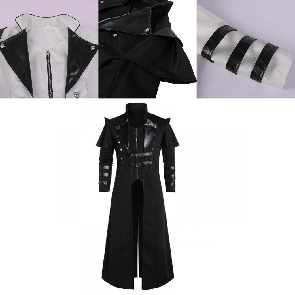 Medieval Renaissance Punk Coat For Stage Performances And Photography