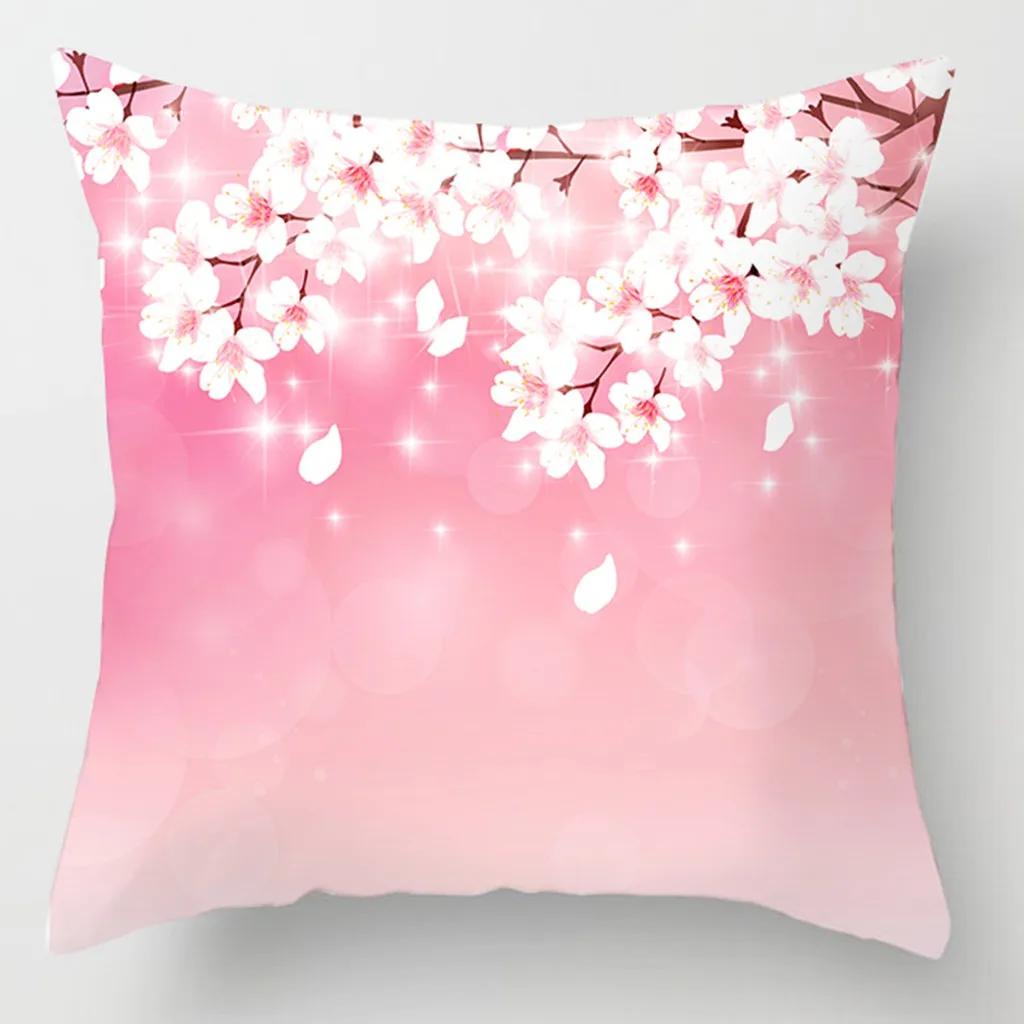 Cherry blossom Pillowcase Wedding party decoration Birthday gift Living room Sofa Chair Bed cushion cover Couple home