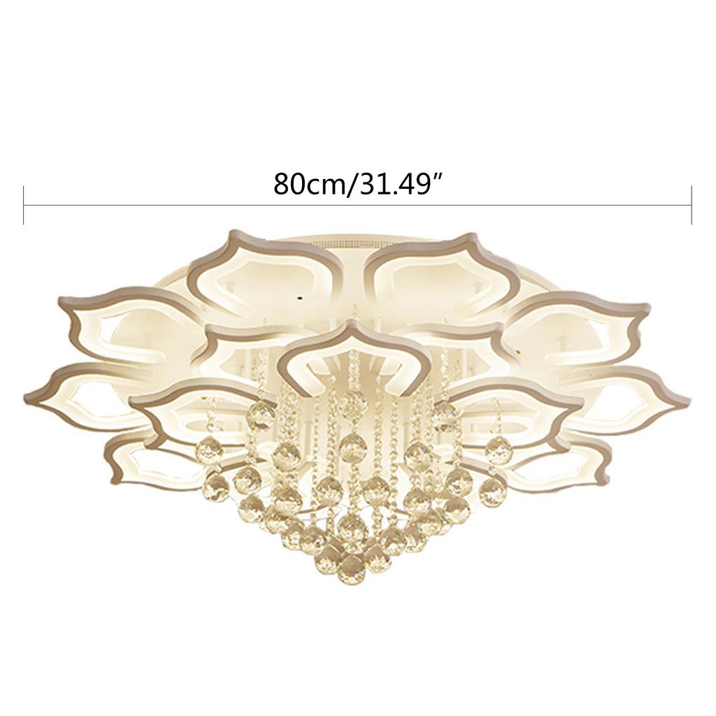 White Pendant Light LED Ceiling Lamps Ceiling Light 16-Petal Flower Home Decor Light Crystal Ball Lamp Dimmable Home Lamps