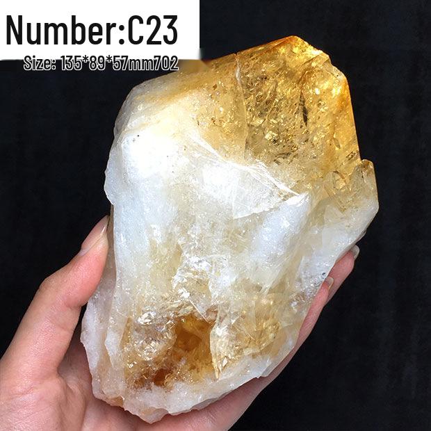 Бразильский Натуральный Цитрин Необработанный Камень Имбирно-Желтый Радужный Кристалл Минеральный Образец Домашний Декор Украшение