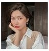Exquisite Cat's Eye Stud Earrings: Trendy, High-End Design for Women, Autumn/Winter 2021