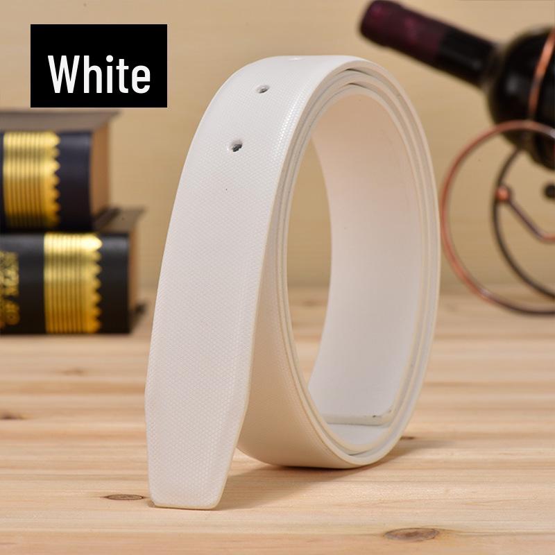 Smooth Leather Buckle Belt with Caviar and Pearl Grain, 3.3 Cm Wide