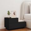 Nightstand with LED Lights Black 70 X 36 X 40.5 Cm