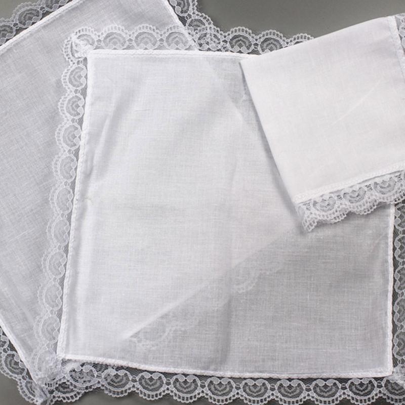 Lace Edge Handkerchief for Kids Male Women Elderly Handkerchief Pocket Handkerchief for Wedding Gift