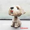 Car Ornament Nodding Dog Car Auto Dash Rocking Head Dog Natural Resin Dog Toy for Car Interior Decorations Home Gift