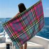 Tartan Pop Beach Towel Ultra-fine Fiber Quick Drying Absorbent Beach Swimming Vacationvacation Essentials Gifts