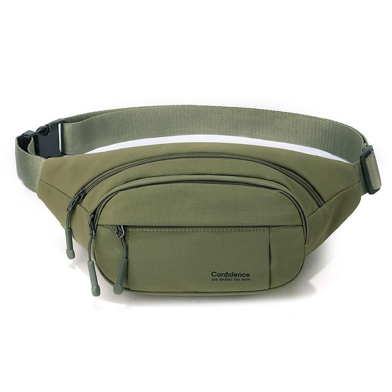 Нагрудная сумка Легкая нейлоновая сумка через плечо Большая вместимость Сумка на пояс Сумка через плечо зелёный