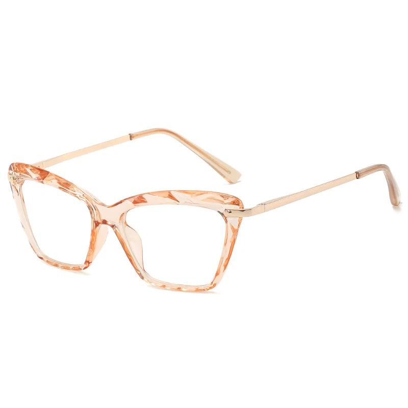 Retro Anti Blue Women Clear Eyeglasses Cat Eye Glasses Frame Women Men Alloy Resting Lense Optical Spectacle Eyeglass