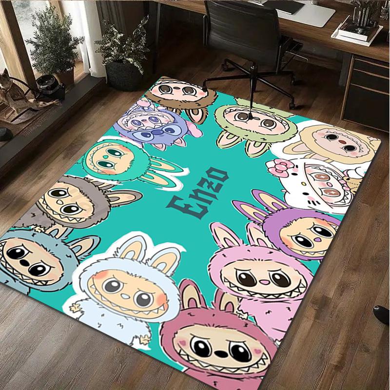 LABUBU Cute Rug - Home Office Carpet Room Computer Chair Mat Festival Gift