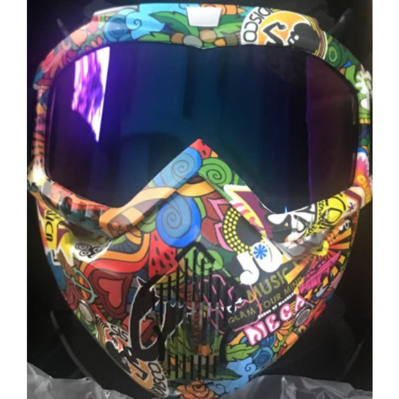 Fahrradmaske Maske Halloween Totenkopfmaske Abnehmbar Winddicht Sand Helm