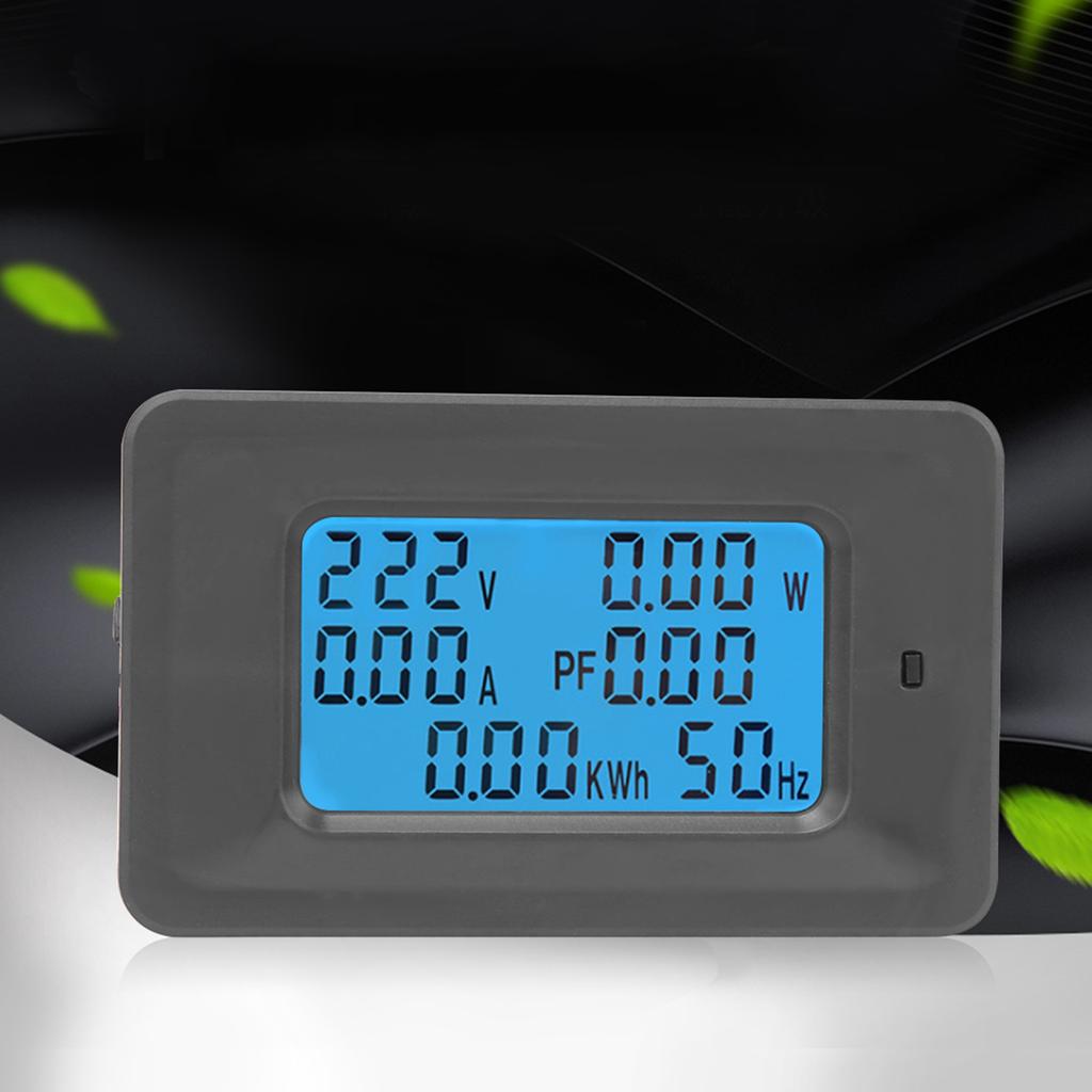 6 in 1 Digital LCD Meter Voltage 110-250V Current 100A Power Monitor Panel with Mutual Inductor voltage meter current meter