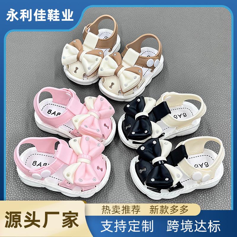 Original Girls' Sandals, Summer Closed-toe Shoes for Girls, Toddlers, Infants, Buckle Walking Shoes