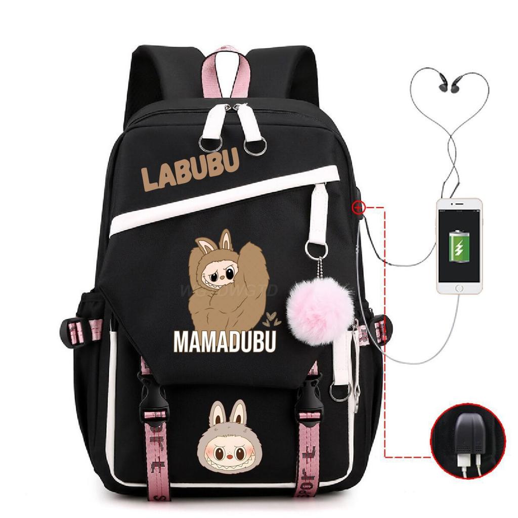 New Printed Junior High School Students Schoolbag Large-capacity Spine Backpack