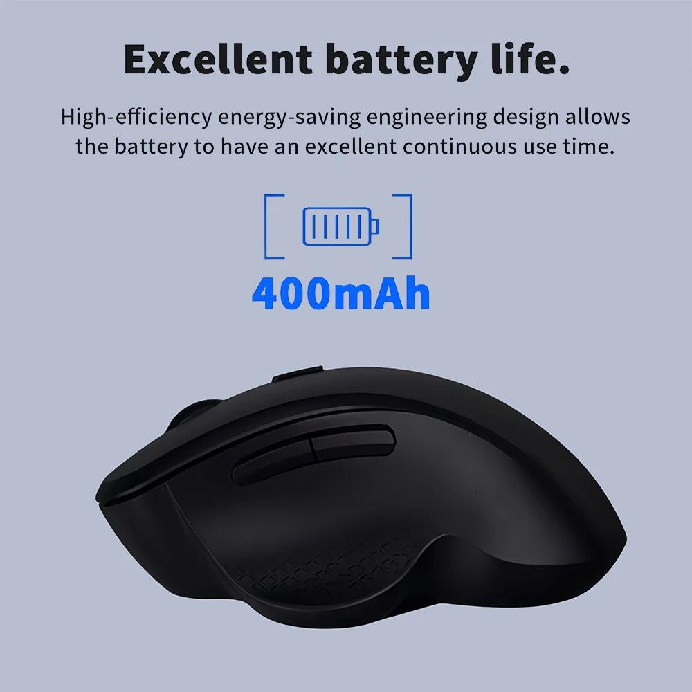 Dual-Mode Bluetooth 5.2 Mouse 2.4G Wireless Mouse  6 Keys Rechargeable Gaming Mouse 1600DPI Optical Mouse For PC Laptop Tablet