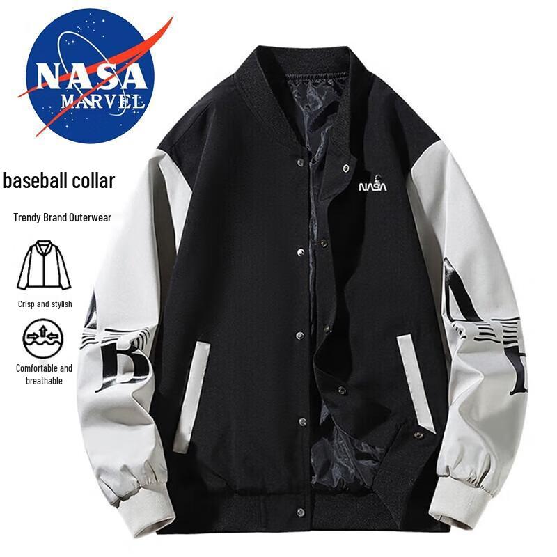 

NASA MARVEL Men s Hooded Baseball Jacket 4XL