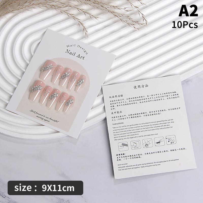 

10 шт. Картонные карточки для демонстрации ногтей, карточки для накладных ногтей ручной работы, реквизит для фотографий, демонстрация образцов для маникюра в салоне A2