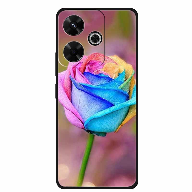 Phone Case For POCO M6 4G Back Cover Case M6Plus Black Silicone Soft Coque For Xiaomi Redmi 13 13x Poco M6 Plus Case M 6 Plus