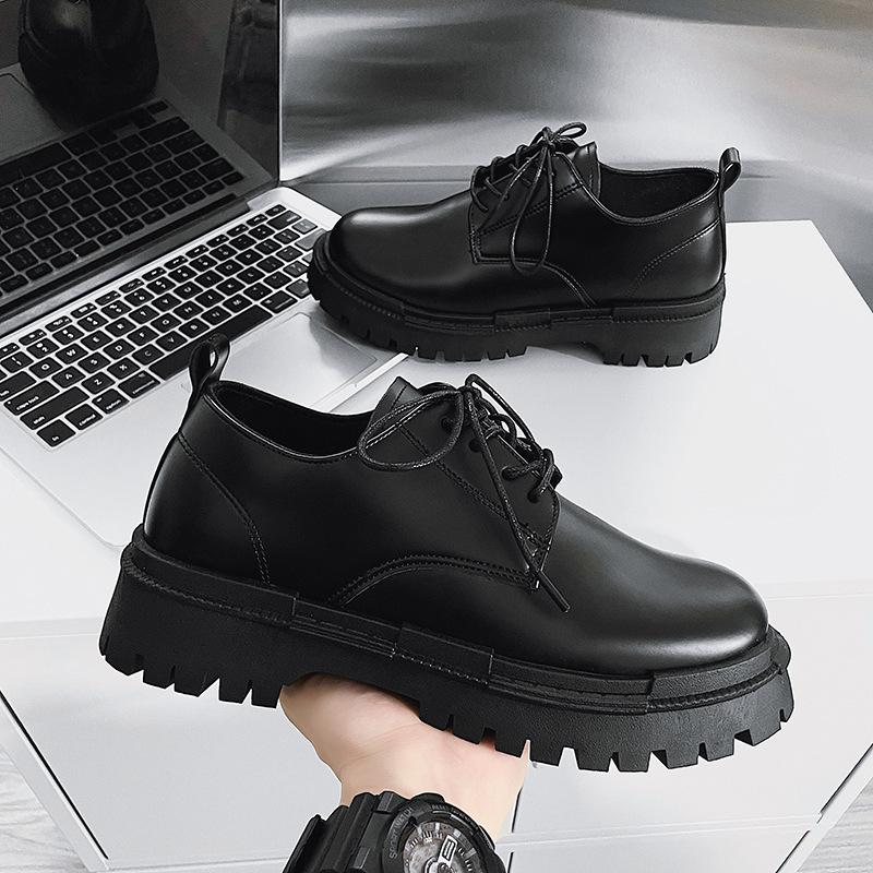 Fashion 2025 New Leather Shoes Men's Spring Breathable British Style Casual Men's Shoes Casual Business Leather Shoes