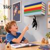 Invisible Wall Shelves Hero Floating Bookshelf, Mounted Book Storage Shelf, Creative Metal Shelf for Ledge Small Apartments Study Rooms and