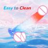 Hot Sale Glass Dildo Female Double Color Dildo Sex Adult Products Female Butt Plug Masturbation Devices