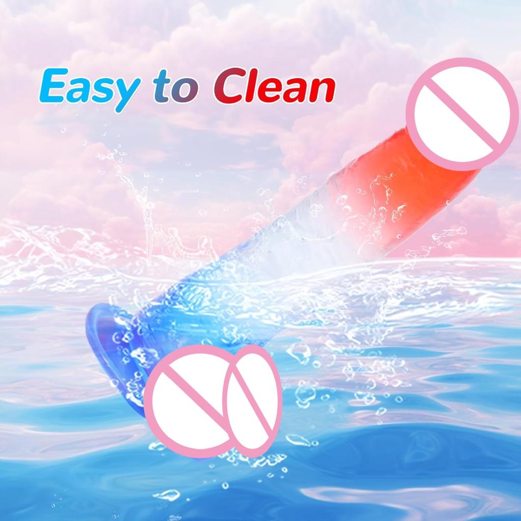 Hot Sale Glass Dildo Female Double Color Dildo Sex Adult Products Female Butt Plug Masturbation Devices