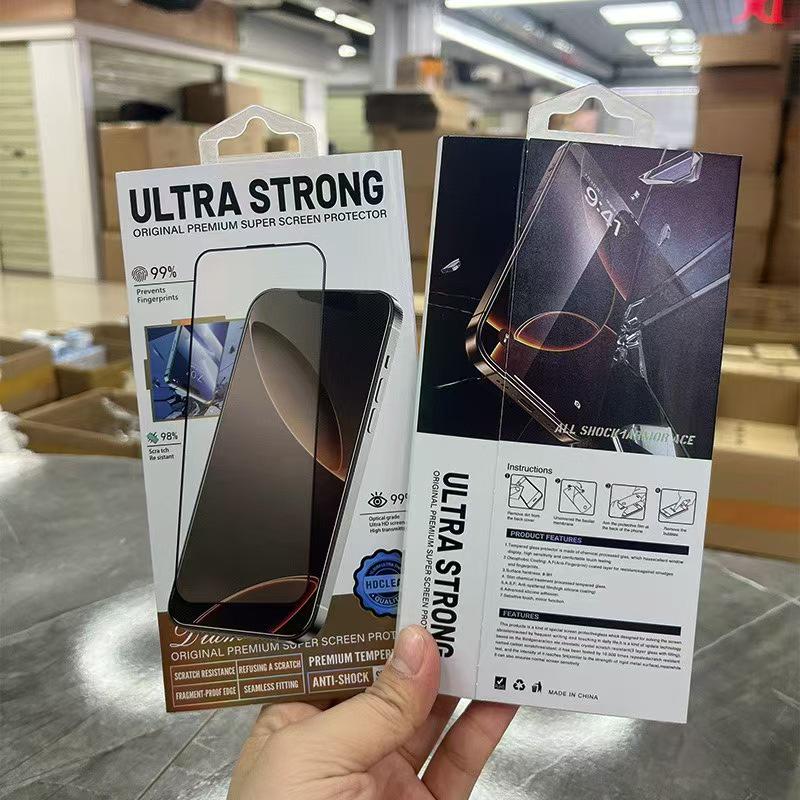 iPhone 17/16 Pro Max Frameless Tempered Glass Protector - Clear, Large Arc Design, Compatible with 13/14 Models