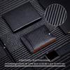 Carbon Fiber RFID Leather Wallet: Multi-Card Slot, Money Clip, Coin Purse, Anti-Theft, Men's Card Holder.