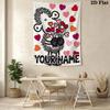 Custom Name Sheepworld Wall Tapestry Aesthetic Wall Hanging Printed Fabric Blanket Decorative Tapestries for Bedroom Living Room Home Decor