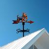 Metal Weather Vane Outdoor Wind Indicator Rustic Style Dog Wind Vane Rooftop Decoration for Shed Garden Yard Decor