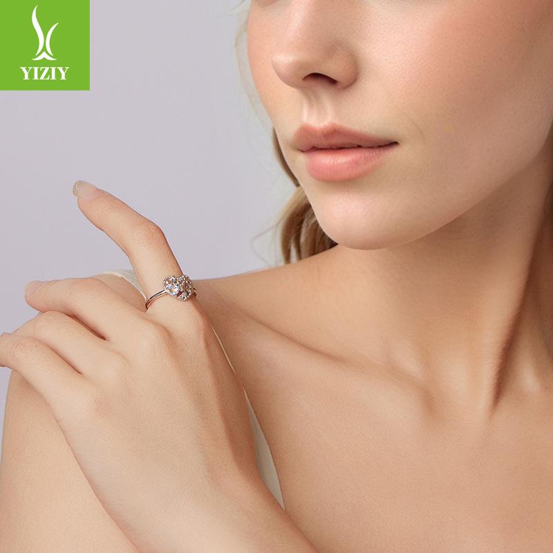 Pierścionek otwarty Drzewo Życia z Kamieniem Księżycowym Luksusowy Premium Srebro Próby S925 Biżuteria