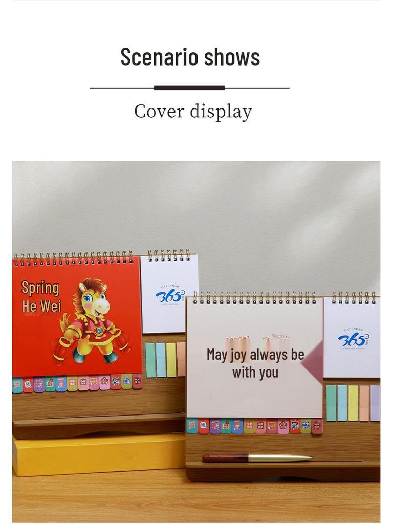 2025 Minimalist Desk Calendar & Memo Notebook - Creative Self-Discipline and Check-In Planner Ornament.