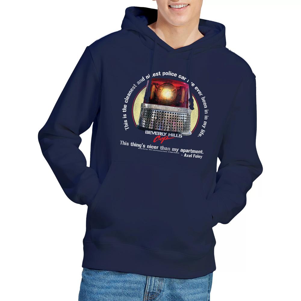 Beverly Hills Cop Mens Nicest Police Car Hoodie