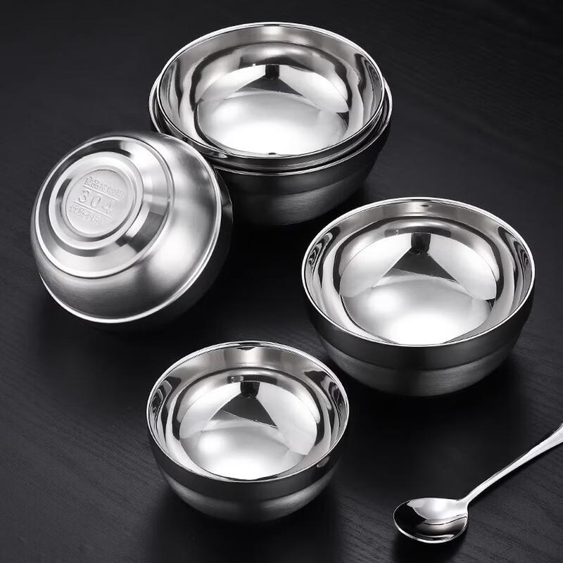 Qianshen 304 Stainless Steel Double-Layer Insulated Bowl