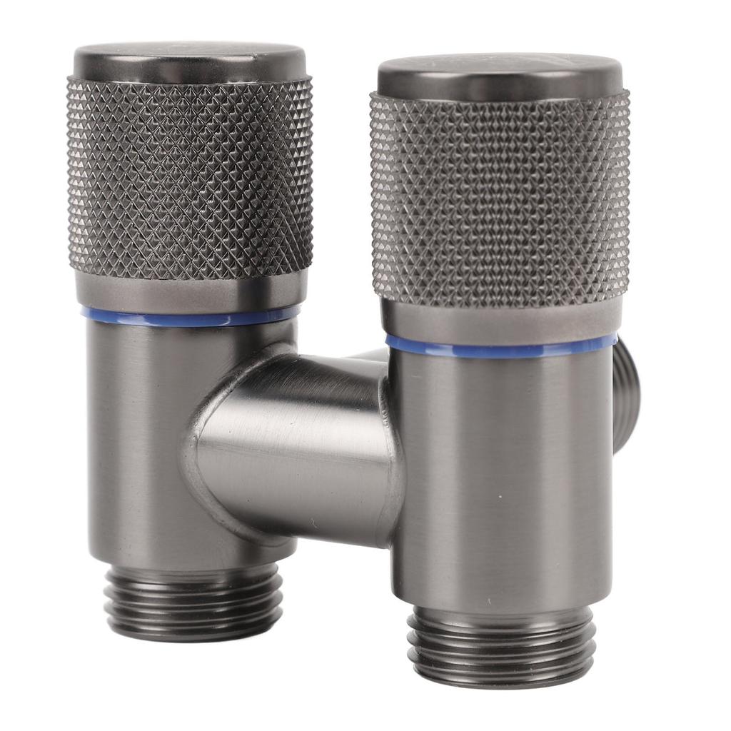 Dubbelströmbrytare Vattenventil 1 G1/2 tum Inlopp 2 G1/2 tum Utlopp Yttergänga Vattenventil för Tvättmaskin