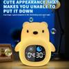 Animal-Shape Alarm Clock Light Adjustable Cute Sleep Training Clock Small Ornaments Pat Control Touch Night Light Toddler