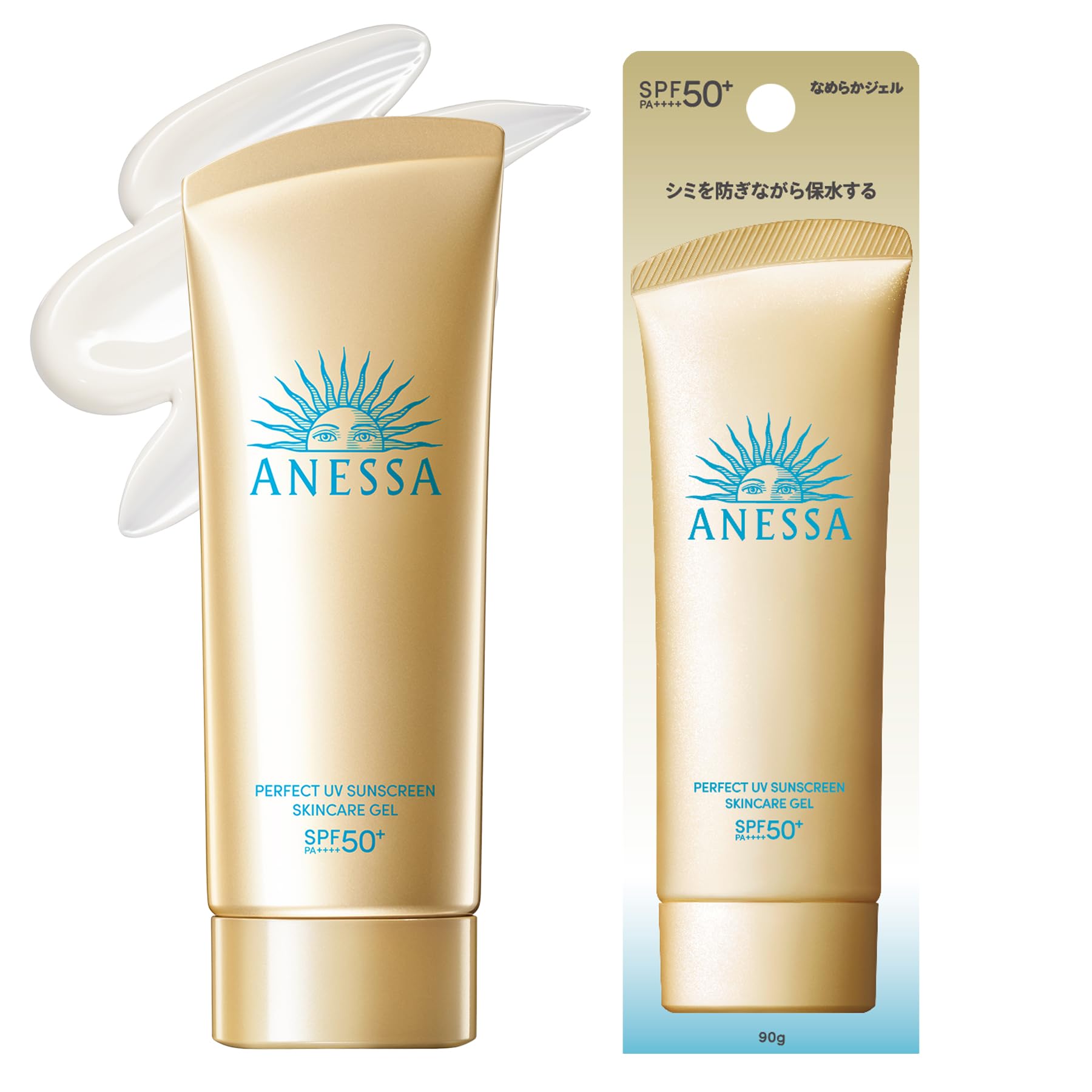 

ANESSA Perfect UV Skincare Gel NA 90 г Солнцезащитный гель для лица и макияжа Водостойкий SPF50+ PA++++ Тело, База,