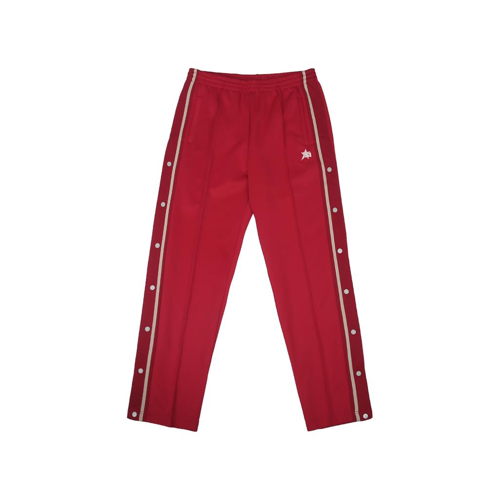 SPORTS ILLUSTRATED Basketball Side Button Track Pants (Red)